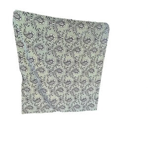Tululah Designs Green and Brown Block Print Tablecloth